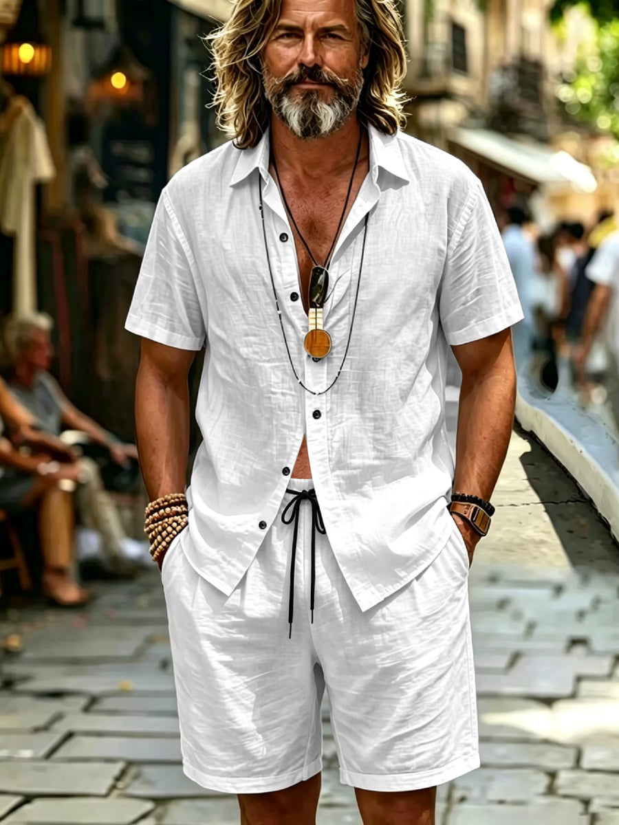 Set Estivo Uomo Camicia+Short